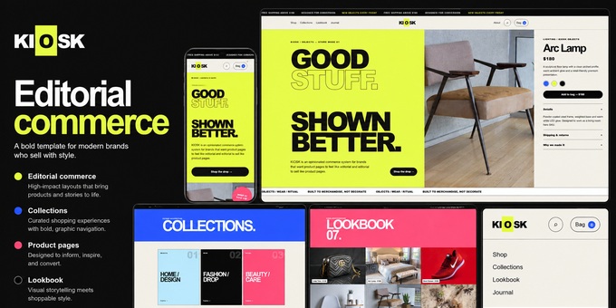 KIOSK v2 - Editorial eCommerce HTML & Shopify