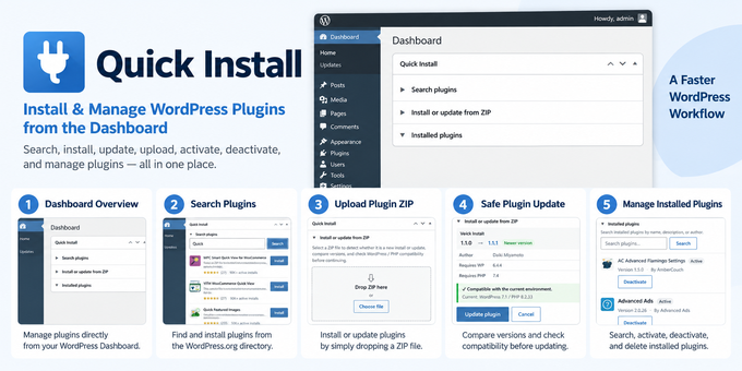 Quick Install – WordPress Plugin Installer & Manager