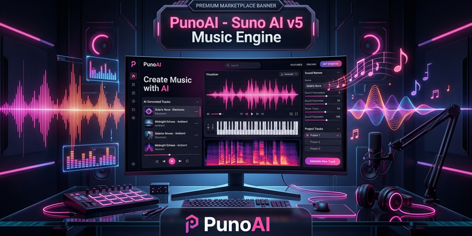 PunoAI - AI Music Generator SaaS PHP Script