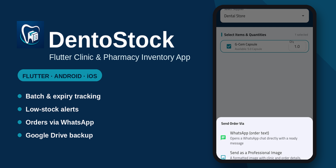 DentoStock - Flutter Clinic & Pharmacy Inventory