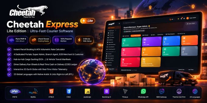Cheetah Express Lite — Modern Courier & Delivery Management System