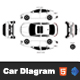 Interactive Clickable Car Parts Diagram – Model 03