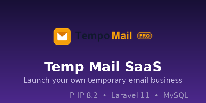 Temp Mail SaaS PHP Script