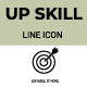Upskill Business Education Line Icon Set Vector