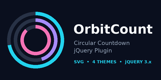 OrbitCount - Circular Countdown jQuery Plugin