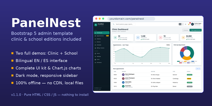 PanelNest — Bootstrap Admin Template (EN/ES)