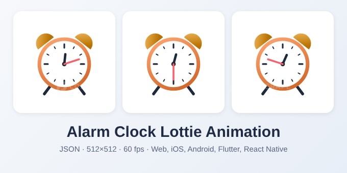 Alarm Clock Lottie Animation