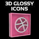 3D Glossy Social Media Icons