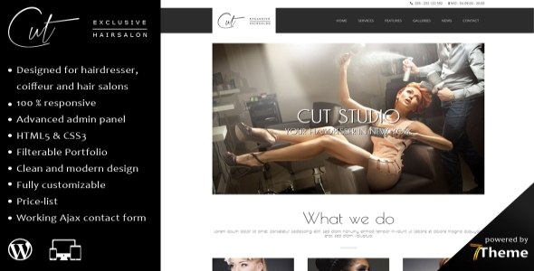 Cut - Hairdresser & Hair Salon WordPress Theme