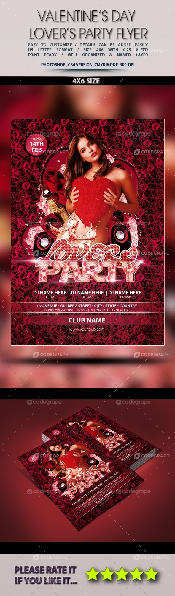 Valentine's Day Lover Party Flyer