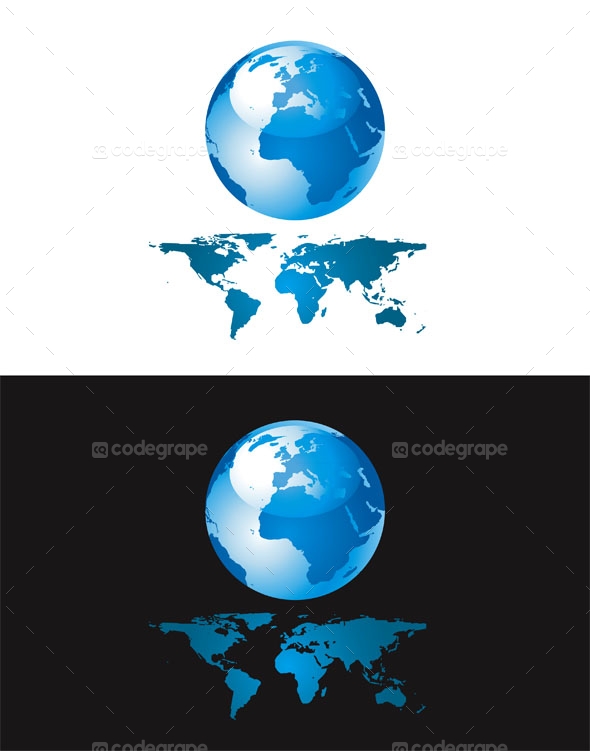 Blue Earth Globe Design