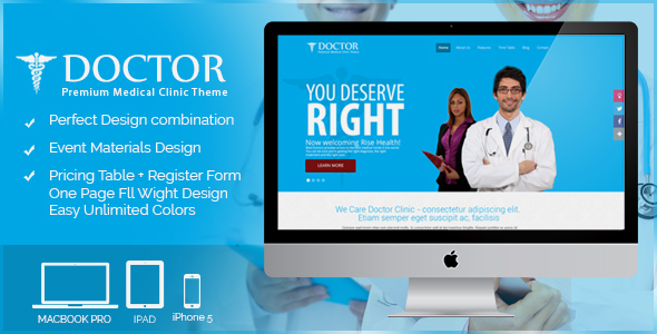 Doctor - Medical PSD Template