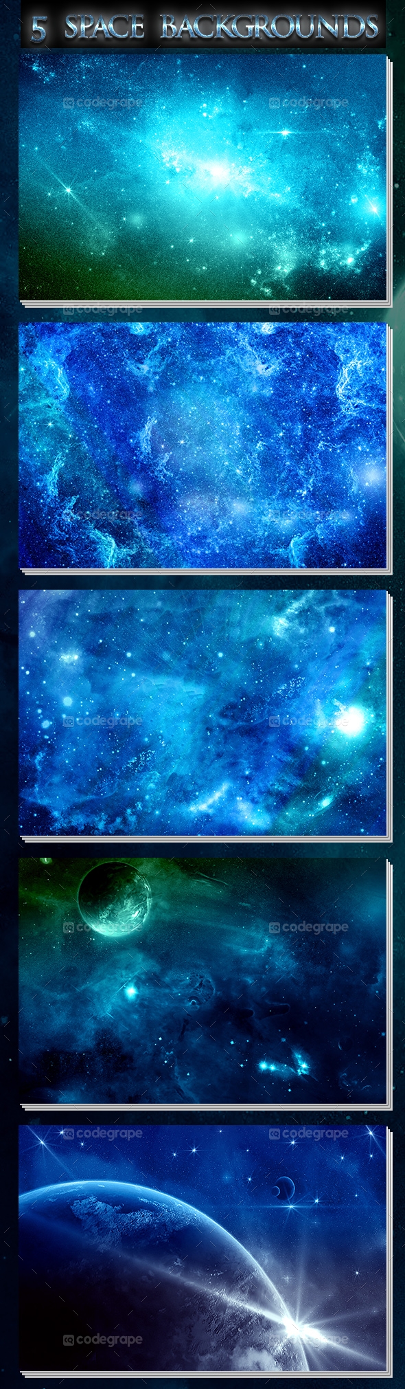 5 Space Backgrounds