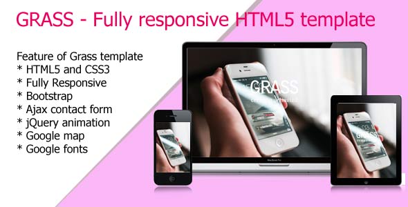 GRASS - One Page Responsive HTML Template