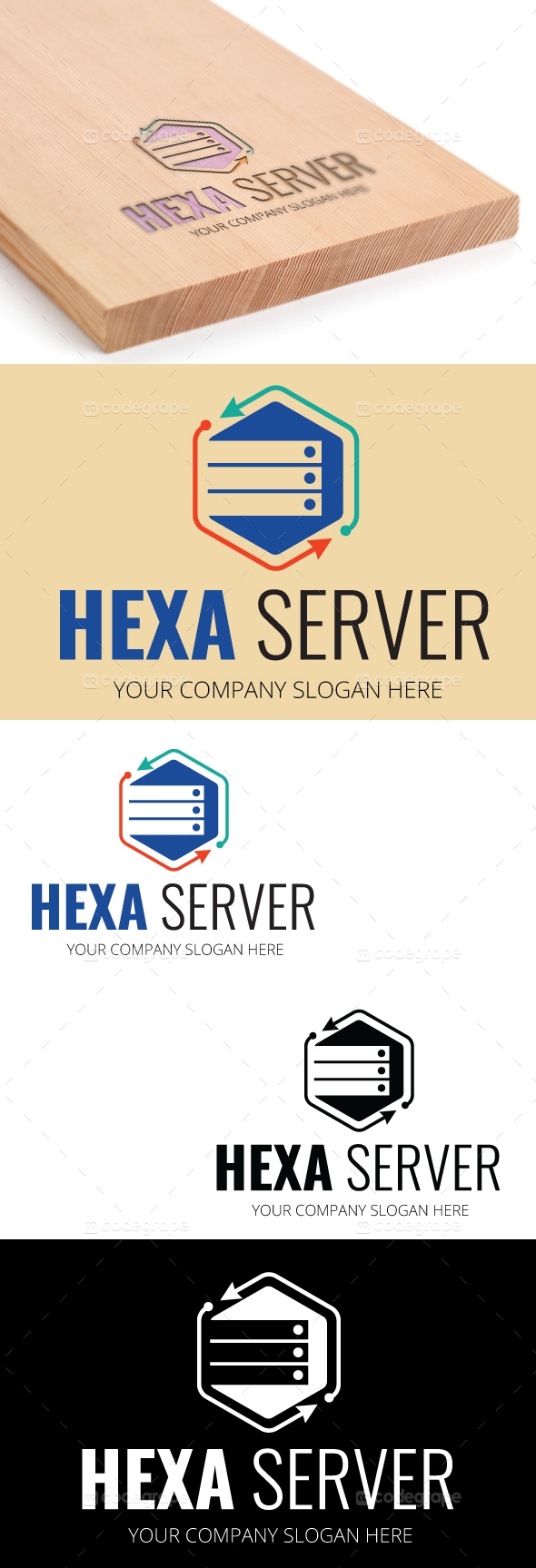 Hexa Server Logo Template