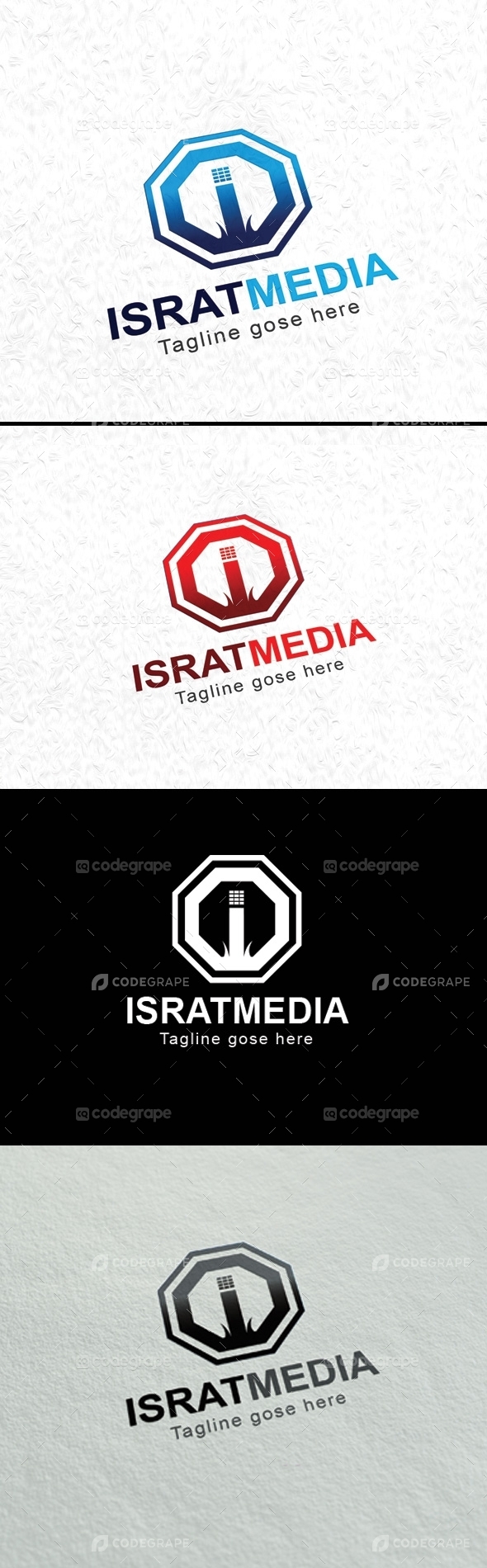 IsratMedia I Letter logo