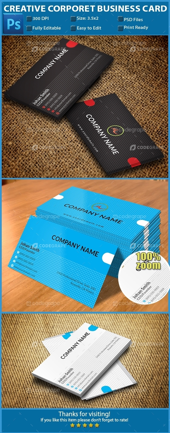 Creative Corporate  Business Card