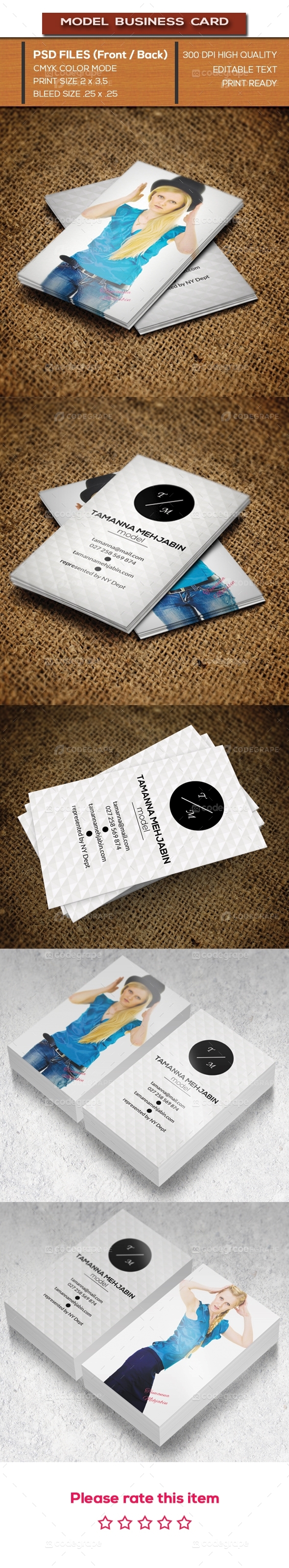 Model Business Card