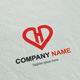 Heart H Letter Logo