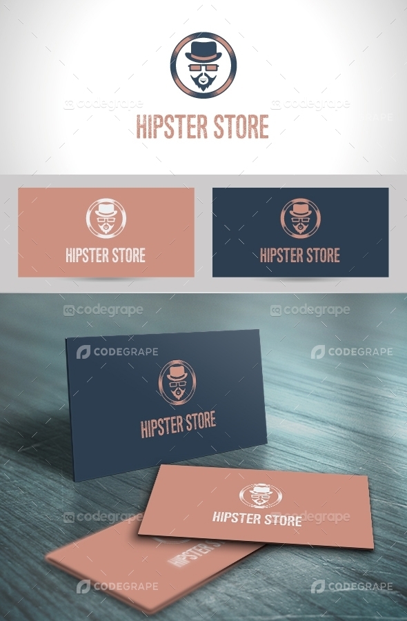 Hipster Store Logo Template