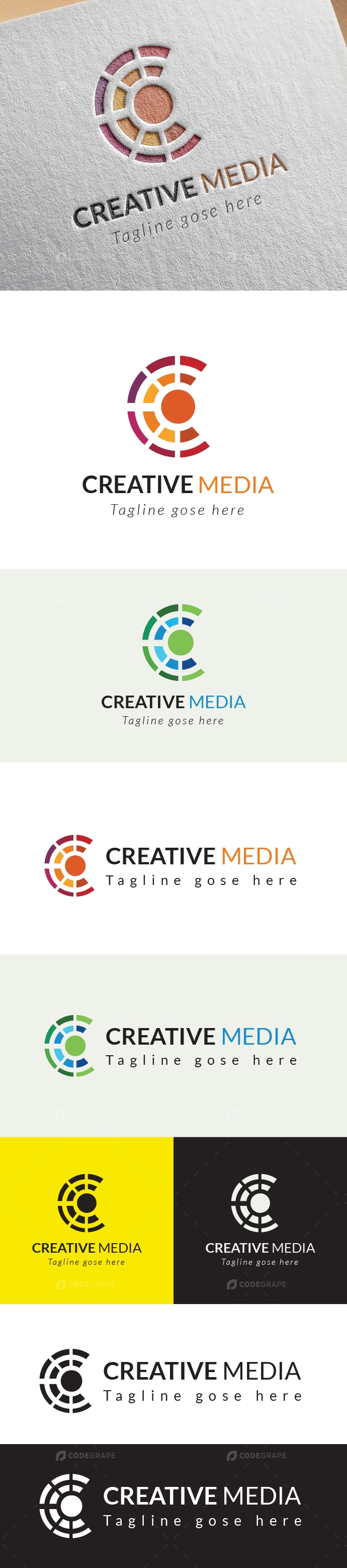 Creative Media C Letter Logo