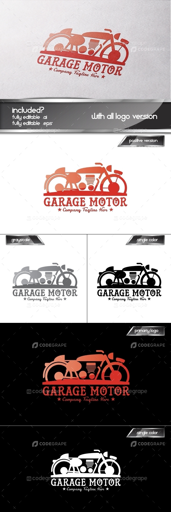 Garage Motor Logo Set