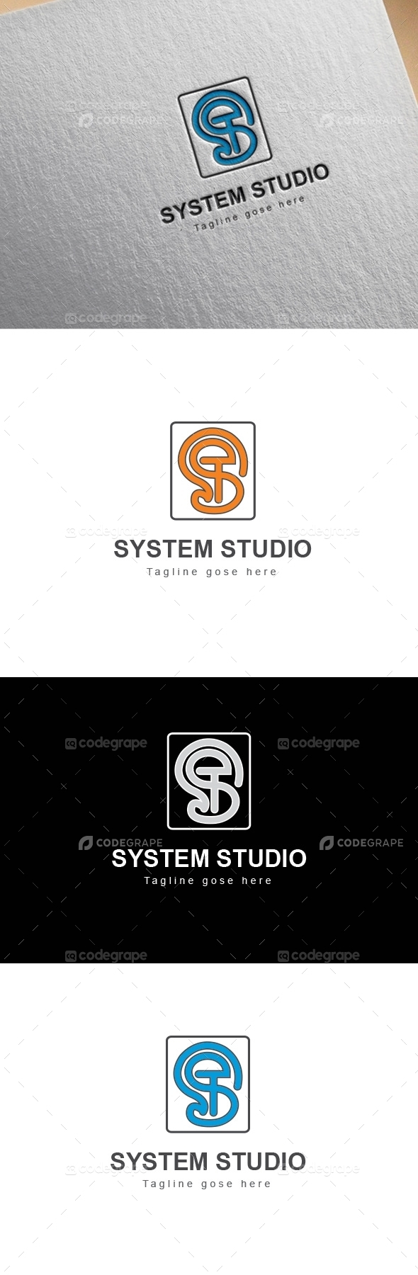 System Studio  S Letter Logo