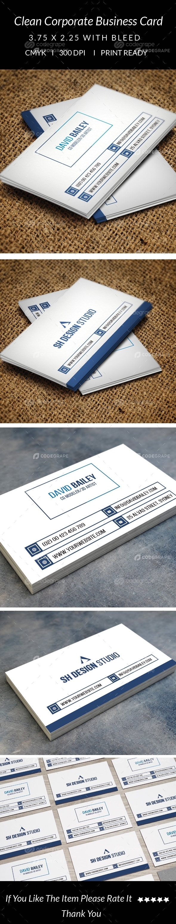 Clean Corporate Business Card