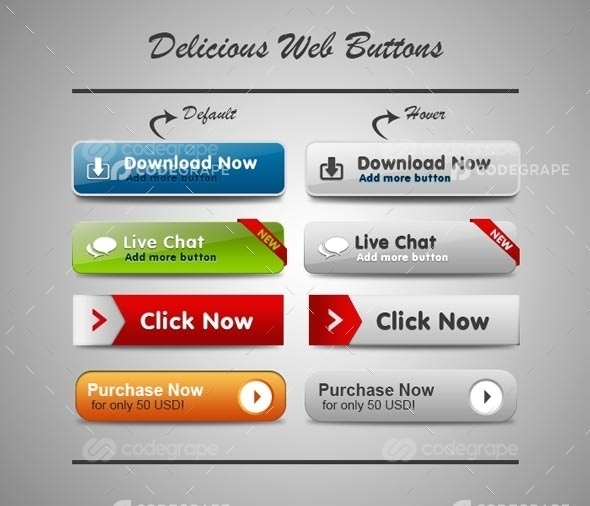 Delicious Web Buttons