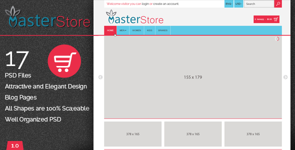 Master Store - E-Commerce PSD Template