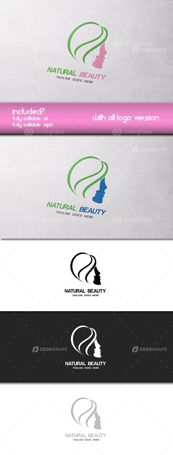 Natural Beauty Logo Template