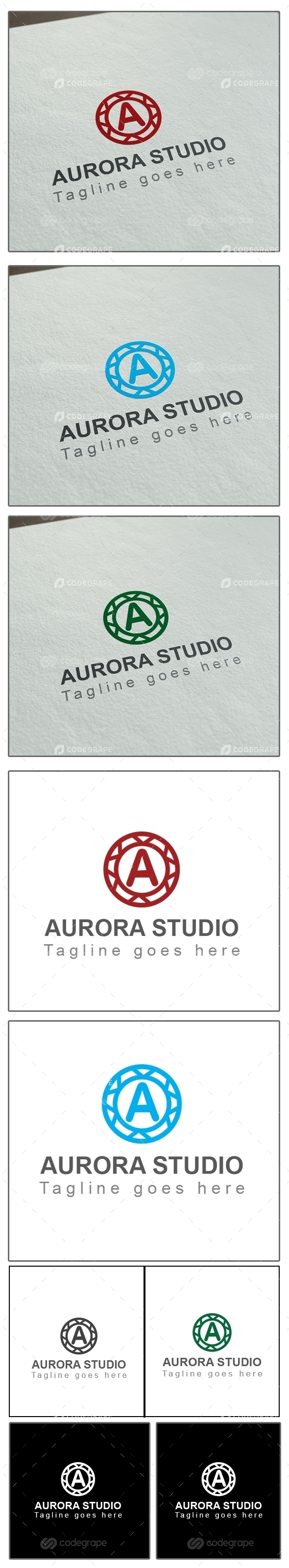 Aurora Studio A Letter logo