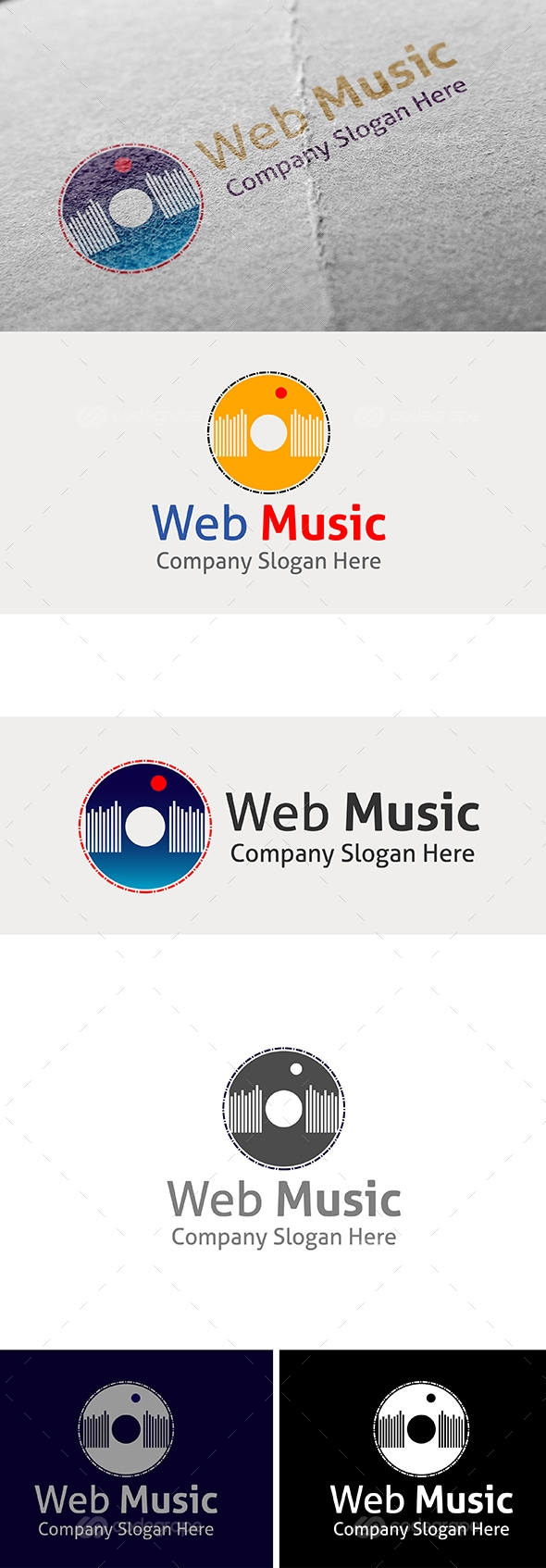 Online Web Music Logo Template
