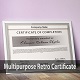 Multipurpose Retro Certificate
