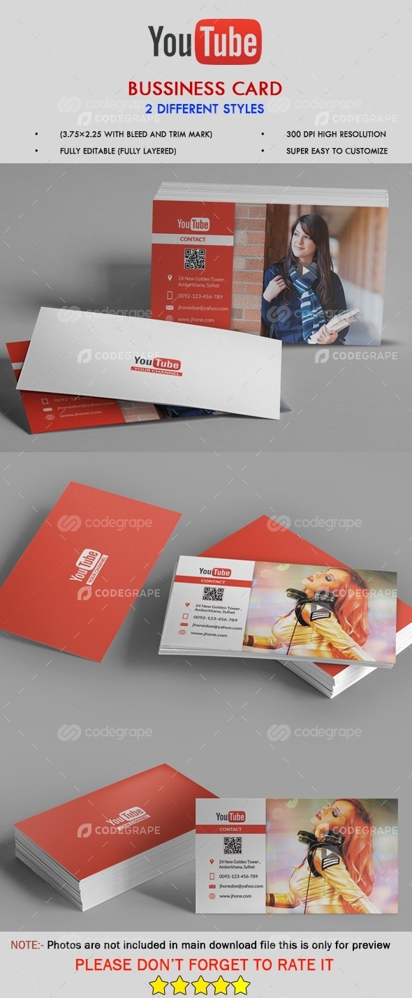 Business Card (Youtube Style)