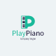 Play Piano Logo Template