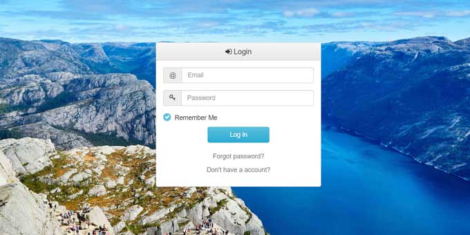 Bootstrap Login, Signup and Newsletter form