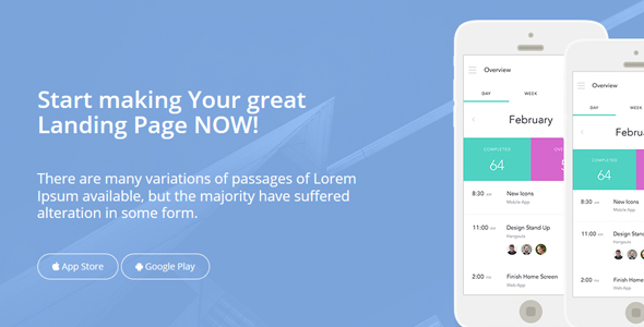 PreApp - Application Landing Page Template