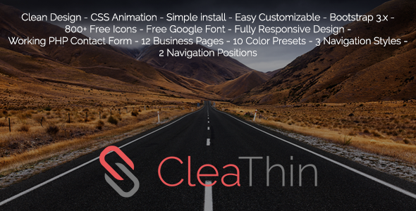 CleaThin - Multipage Bootstrap Business Template