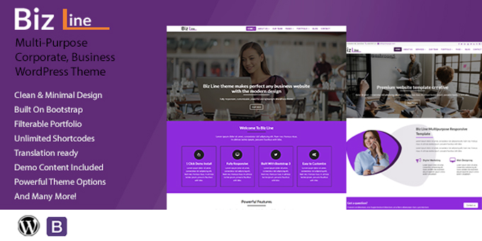 Biz Line Responsive Multipurpose WordPress Theme