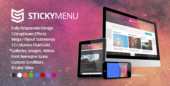 StickyMenu - Responsive Mega Footer Navigation