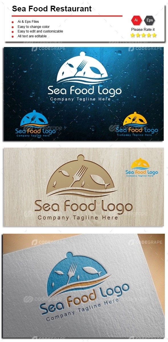 Sea Food Restaurant Logo
