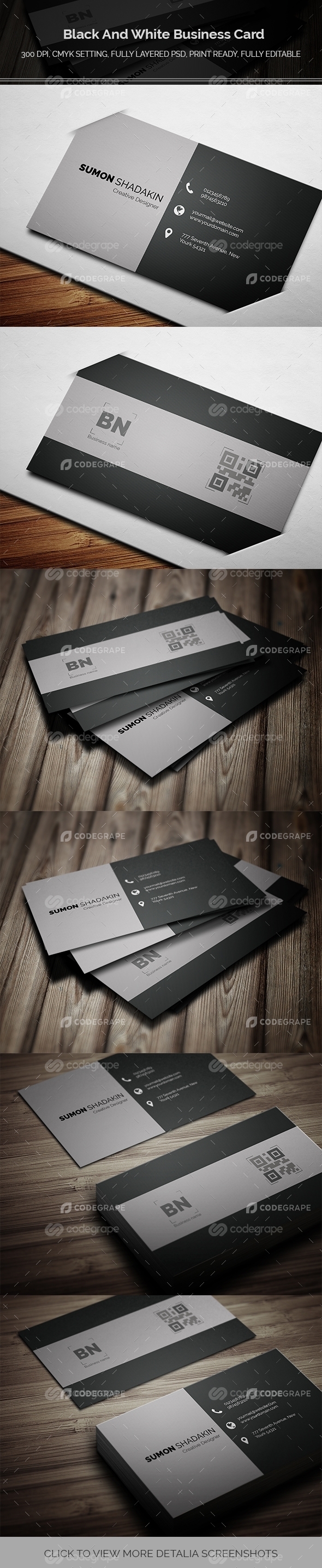 Black & White Business Card