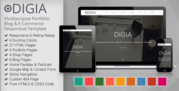 Digia - Digital Creative Responsive Multipurpose Template