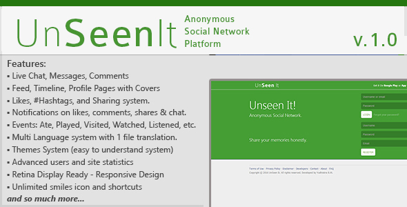 UnSeenIt - Anonymous Sharing Social Network Platform