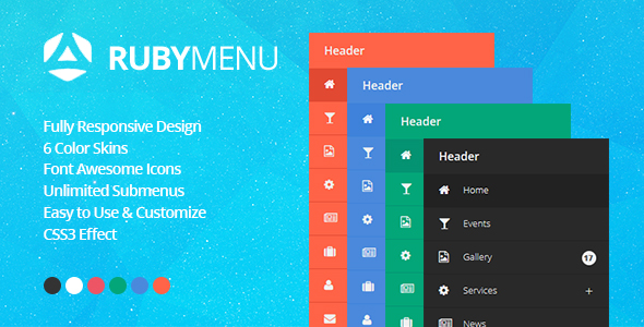 RubyMenu - Responsive jQuery Accordion Navigation