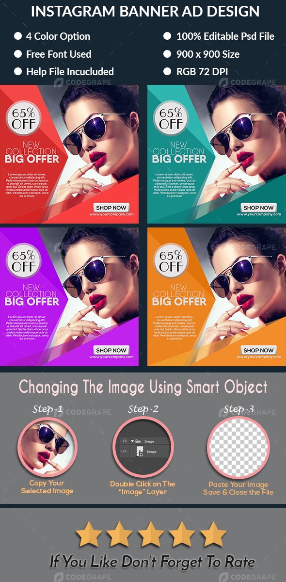 Instagram Banner Design Graphics Codegrape