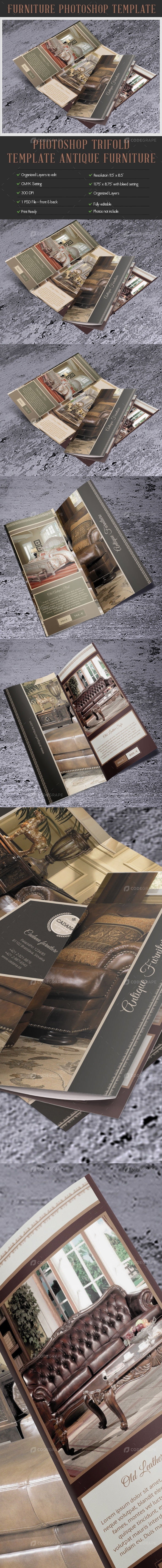 Photoshop TriFold Brochure Antique Furniture
