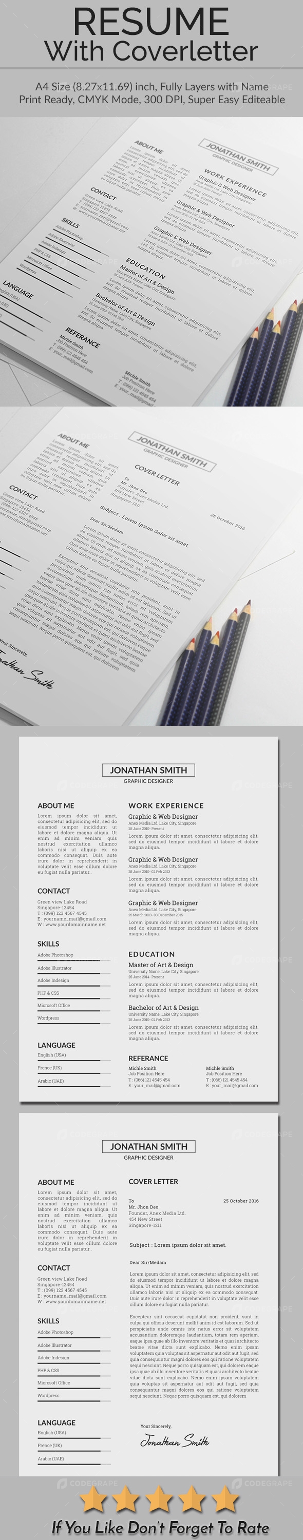 Resume/CV with Cover Letter