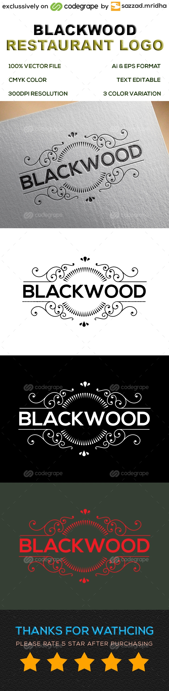 BLACKWOOD Restaurant Logo